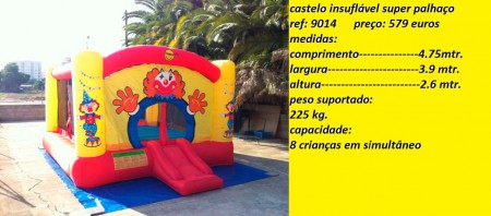 castelo insuflável super palhaço  ref.9014    preço  579 euros